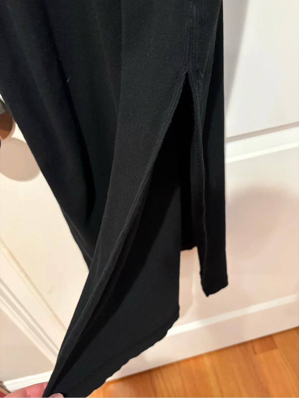 Universal Thread Sleeveless Black Body Con Maxi Dress – Classic Rib Tank Style